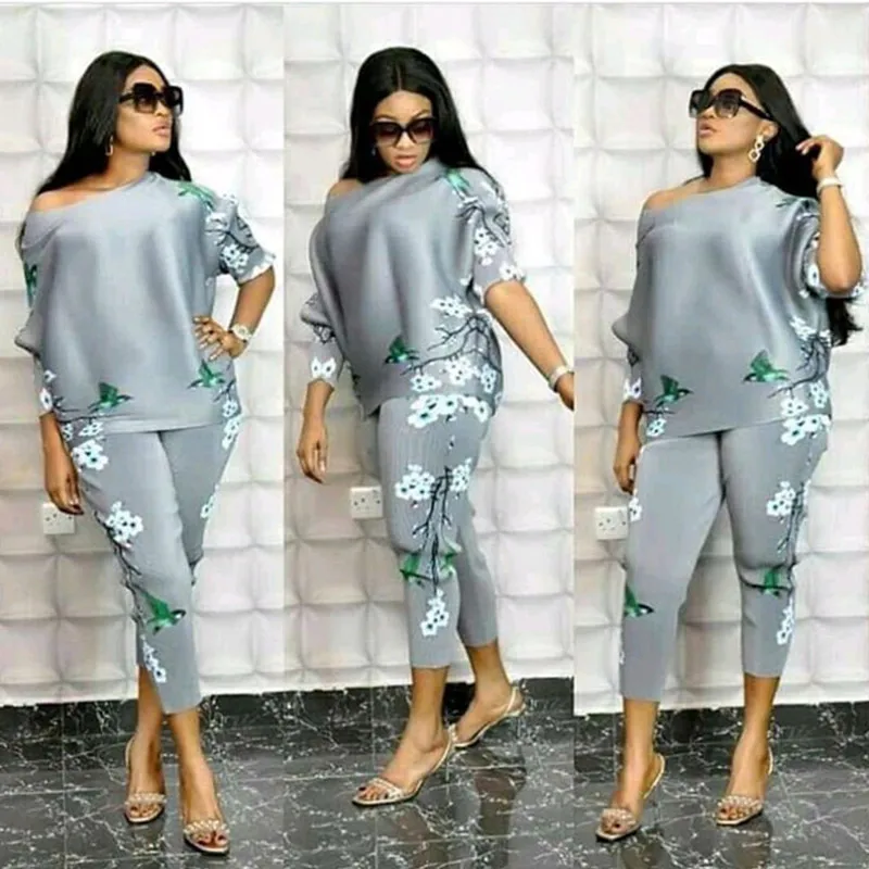 

2 Piece Set Women Tracksuit 2022 Summer Clothes Floral Print Short Sleeve Top and Pants Suits Casual Loose Women's Sets Outfits