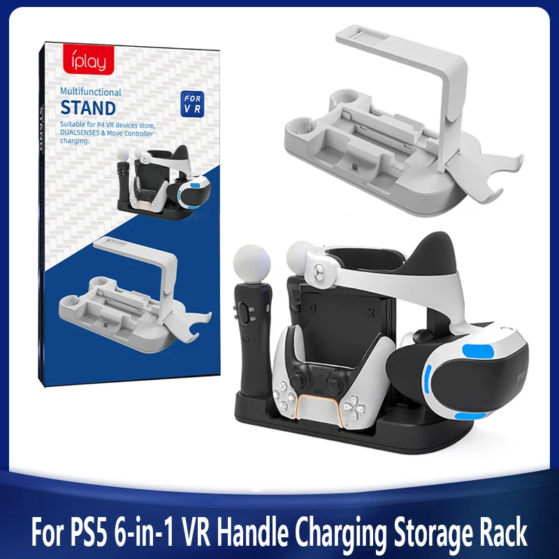 

For P5 game handle seat charging for PS5 6-in-1 VR handle charging storage rack for PS5 multi-function storage charging base