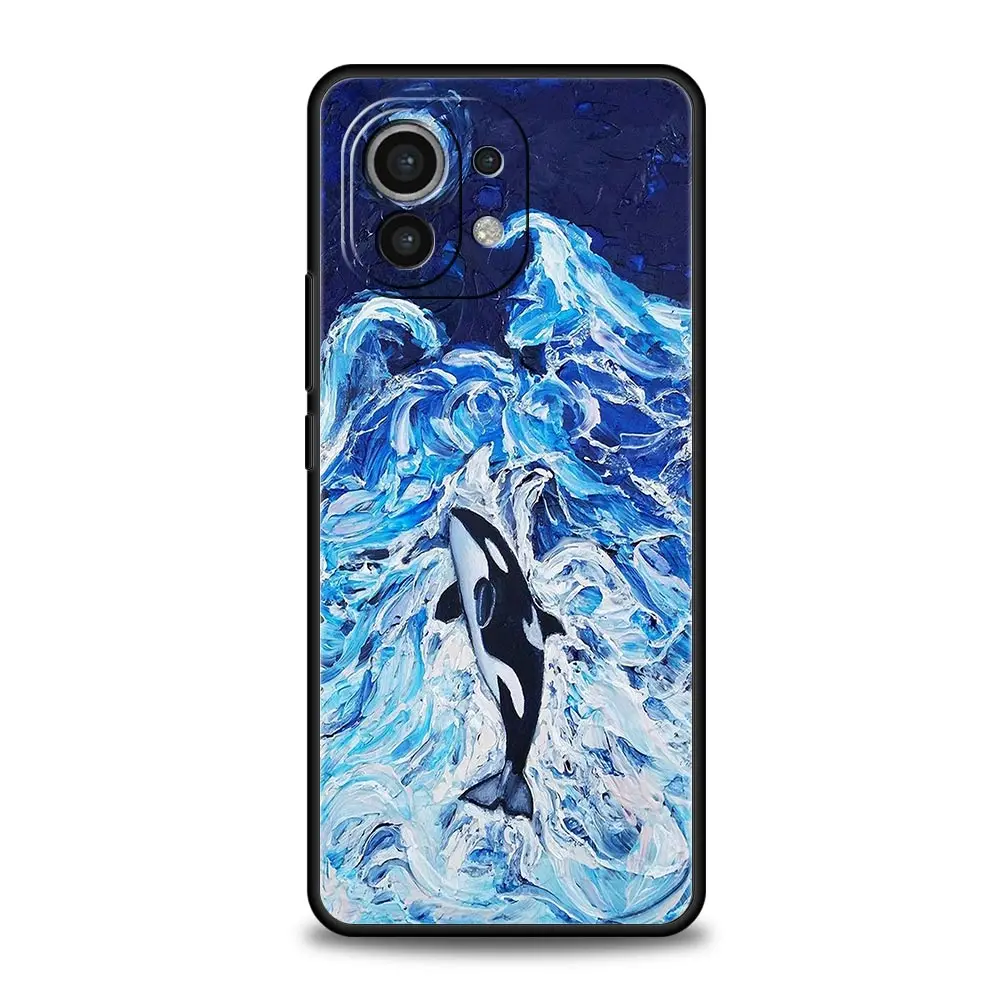 Phone Case For Xiaomi Mi 15 14 13 12 11 Lite 14T 13T 12T 11T Pro Poco X6 X5 M3 X3 F5 F4 Cover Orca ocean lovely killer whale