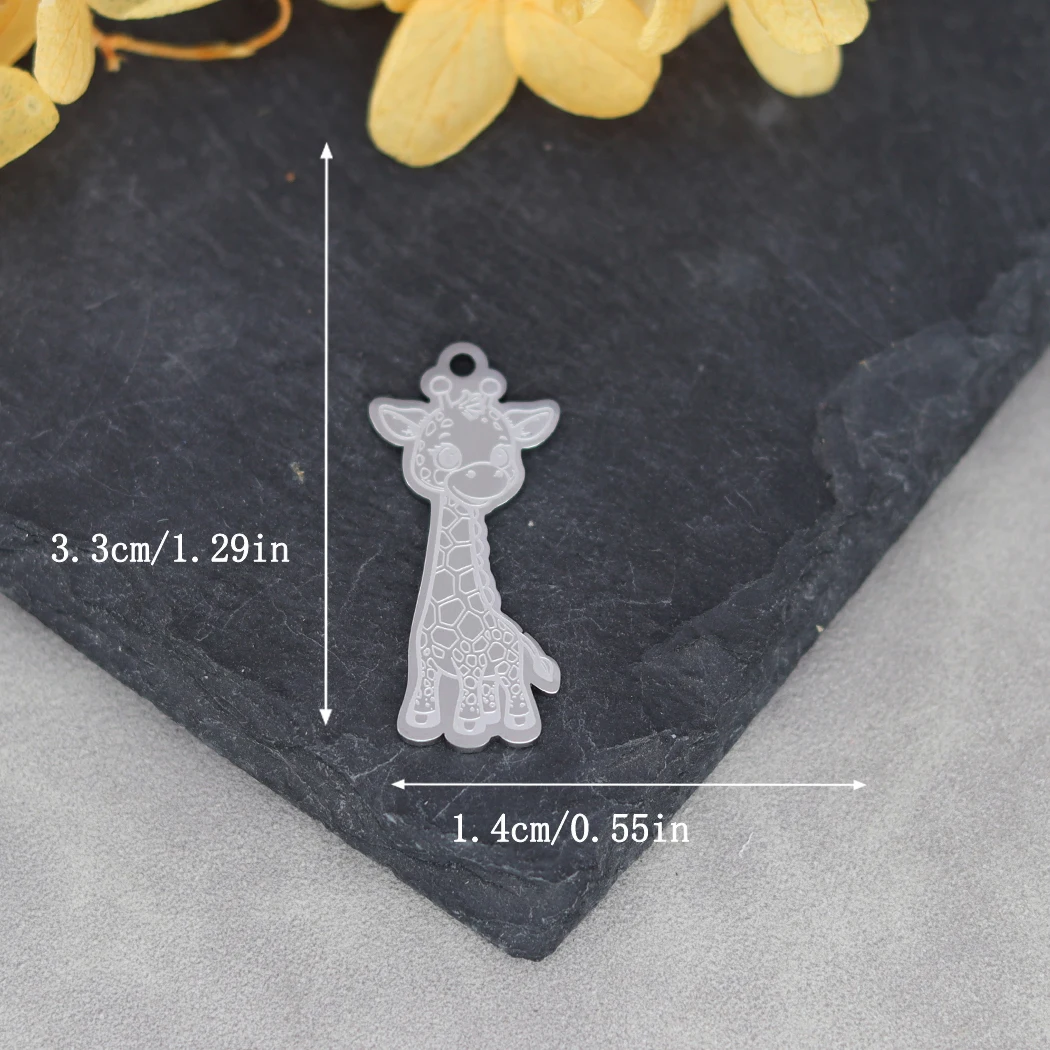 Милые Подвески в виде жирафа из нержавеющей стали 2 шт. для изготовления