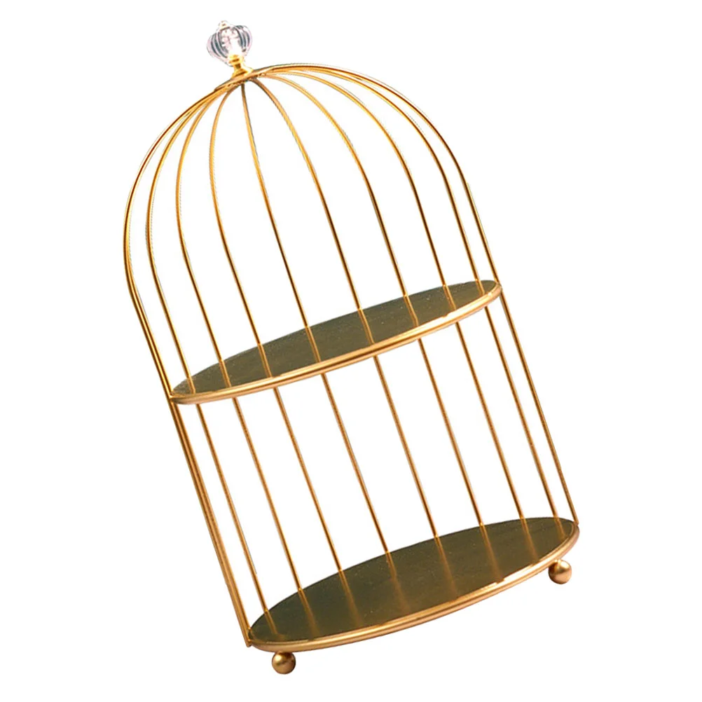 

Exquisite Birdcage-shaped Makeup Stand Bathroom Countertop Stand Practical Rack