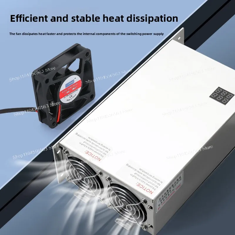 Фото Импульсный источник питания 1000W/1500W/4000W с цифровым дисплеем напряжения и тока, 220В на 24В/36В/48В/0-110В, 90А №3