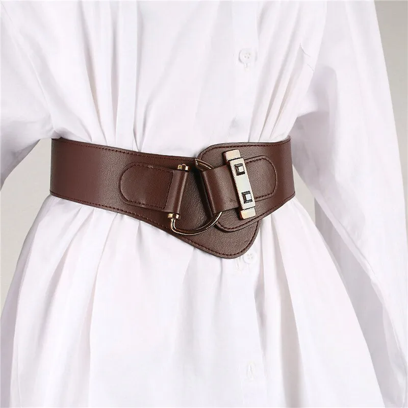 

2022 High Quality Ladies Fashion Vintage Elastic Corset Wide Girdle Dress Shirt Decoration Belts For Women Luxury Designer Brand