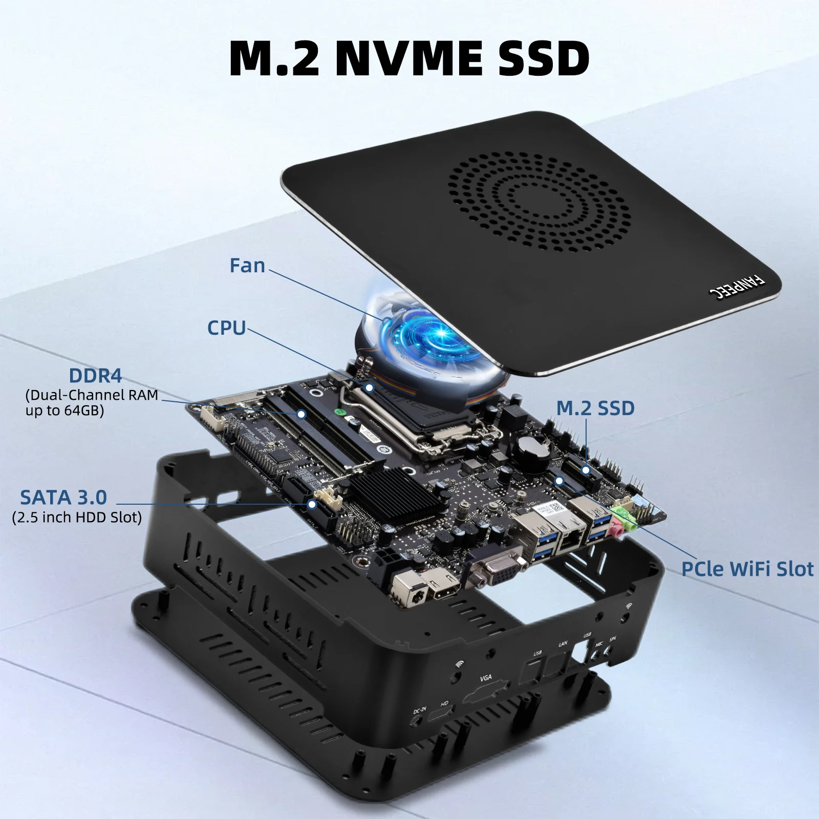 Мини-ПК Nuc 11 поколения Intel Core i9 11900 i7 11700 i5 11400 Win 11pro с TPM WiFi 6 2 4 ГГц/5 0 ГГц Bluetooth 5 1 -