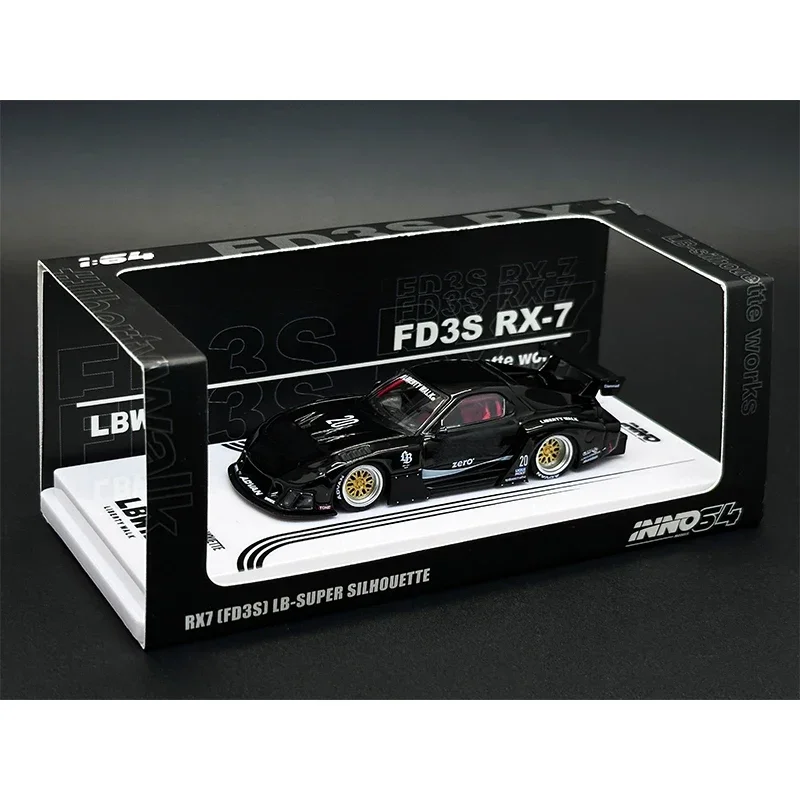 INNO 1:64 LBWK RX7 FD3S супер силуэт Черный Ноль литая коллекция моделей автомобилей