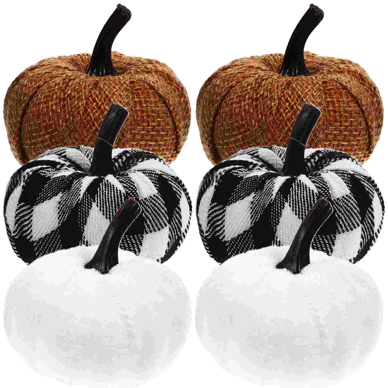 

6pcs Thanksgiving Artificial Pumpkin Decorations for Fake Pumpkins Fall Harvest Pumpkin Props