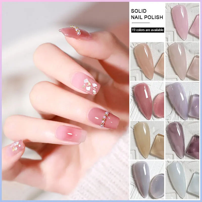 

91 Color Solid UV Gel Polish Semi Permanent Professional Varnish For Jelly Nail Art Design Translucent Nail Art Decoration 10ml
