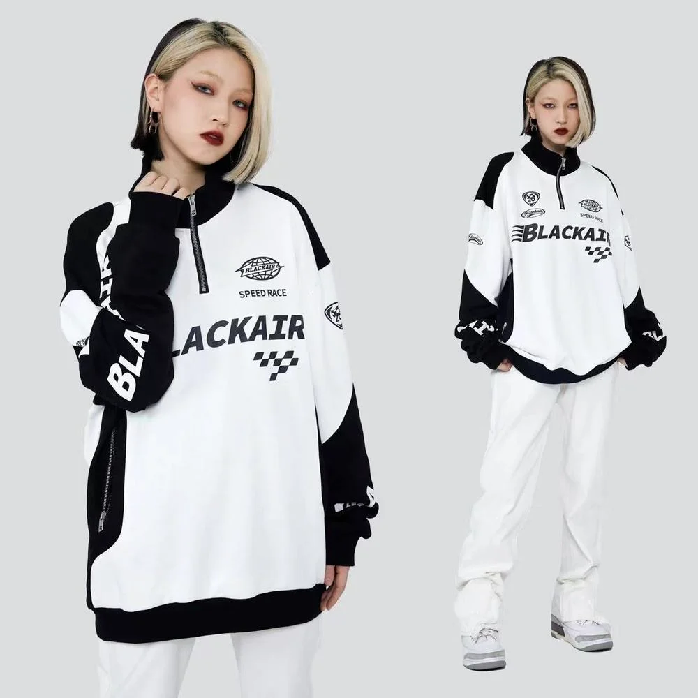 Куртка женская с воротником-стойкой уличный свободный пиджак в американском