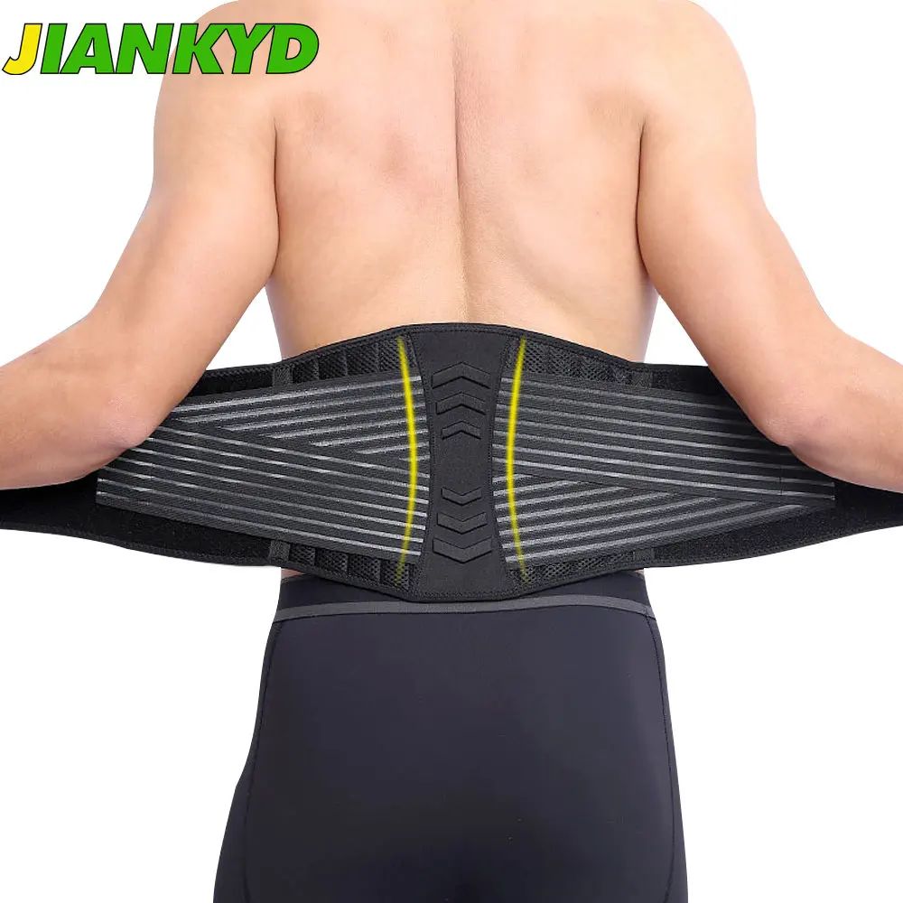 

Sports Adjustable Lumbar Support Back Brace for Men Women, Breathable Waist Support Belt for Exercise Fitness Cycling Running