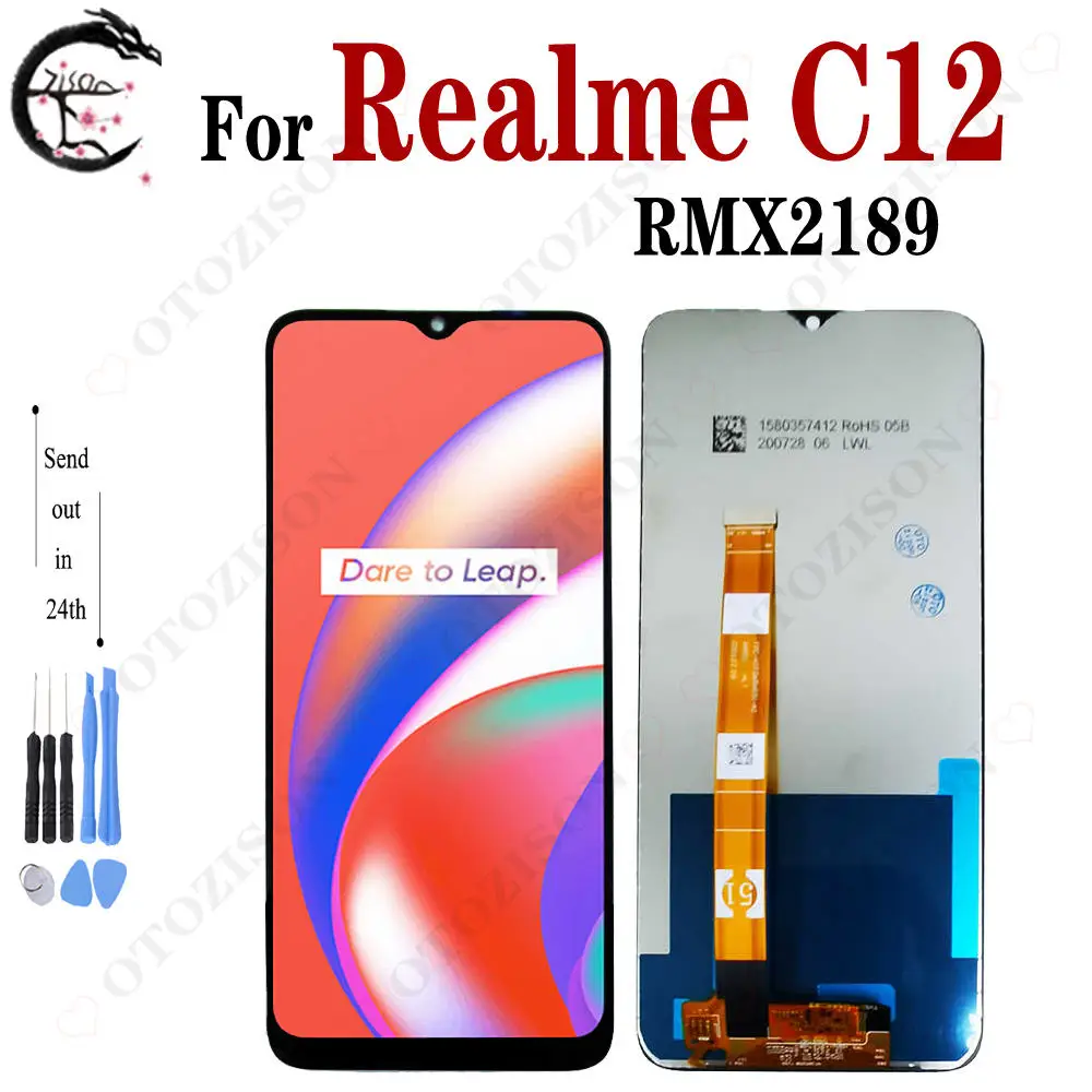 ЖК-экран 6,5 дюйма RMX2189 для OPPO Realme C12, экран дисплея, сенсорный дигитайзер, датчик в сборе, запасные части для телефона C12, модуль