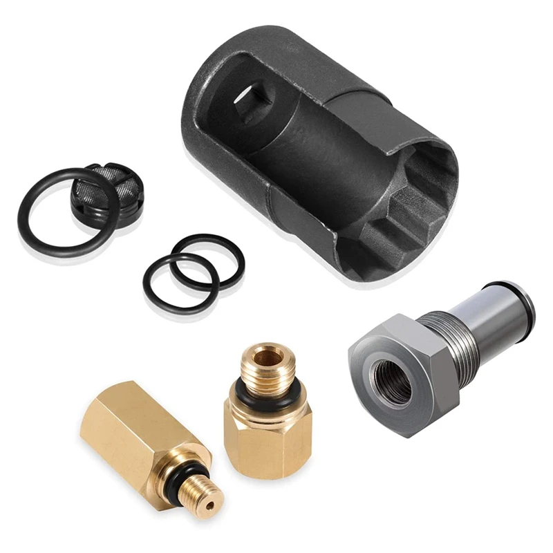 

6.0 Injector Pressure Regulator IPR Valve Socket, Air Test Fitting Tool Kit, Fuel Rail Adapters for Ford F250/F350/F450