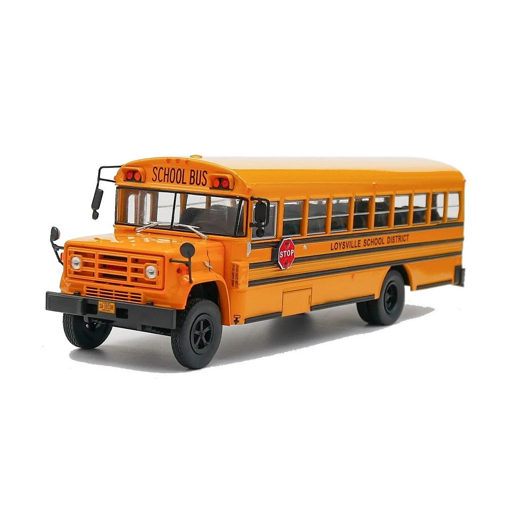 Модель школьного автобуса под давлением Ixo 1:43 с автобусом General Motors, модель школьного автобуса GMC S 6000, школьный автобус 1989, модель автомобиля из сплава, коллекционная игрушка в подарок