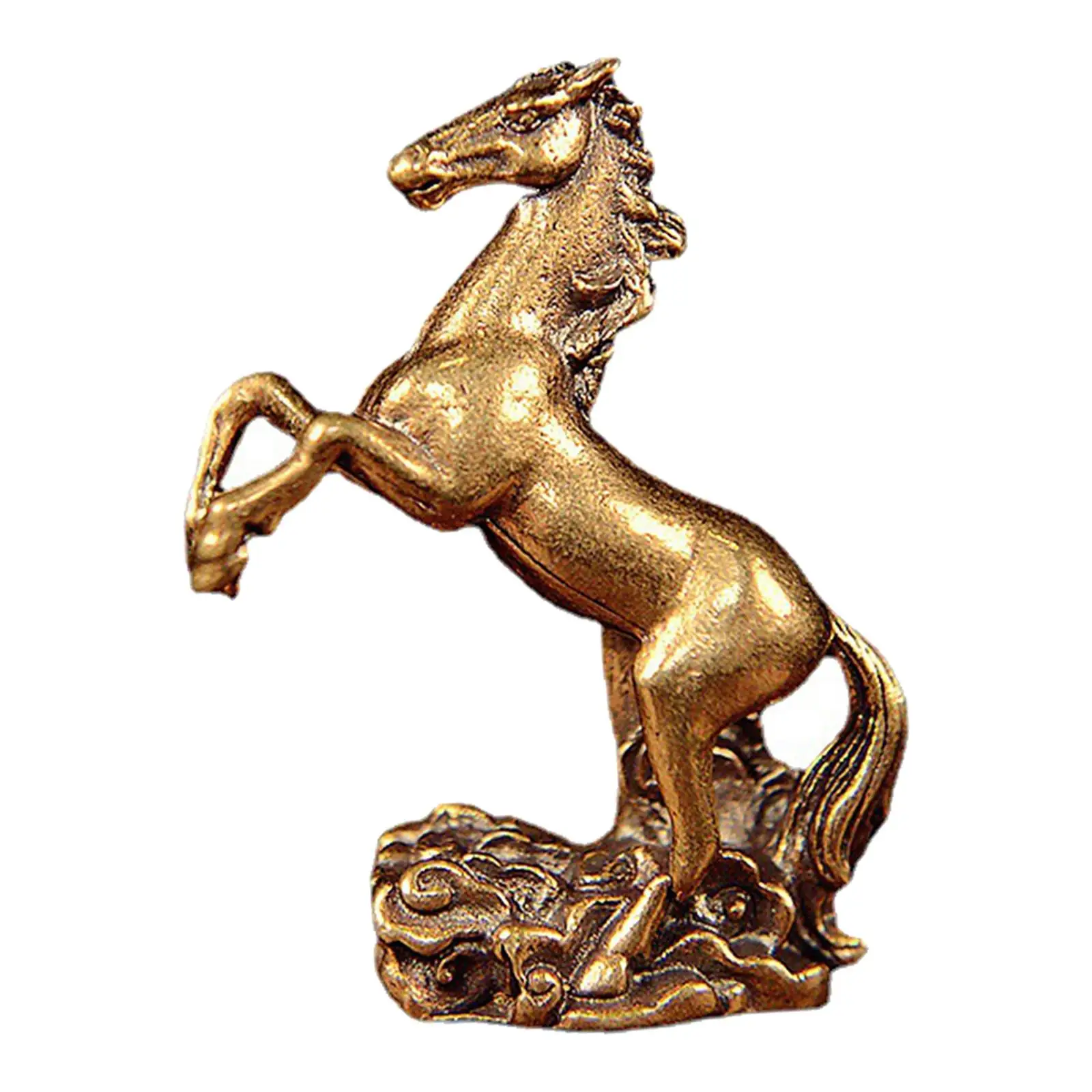 

Miniature Horse Figurine Horse Ornament Bronze for Office Desk Bookcase
