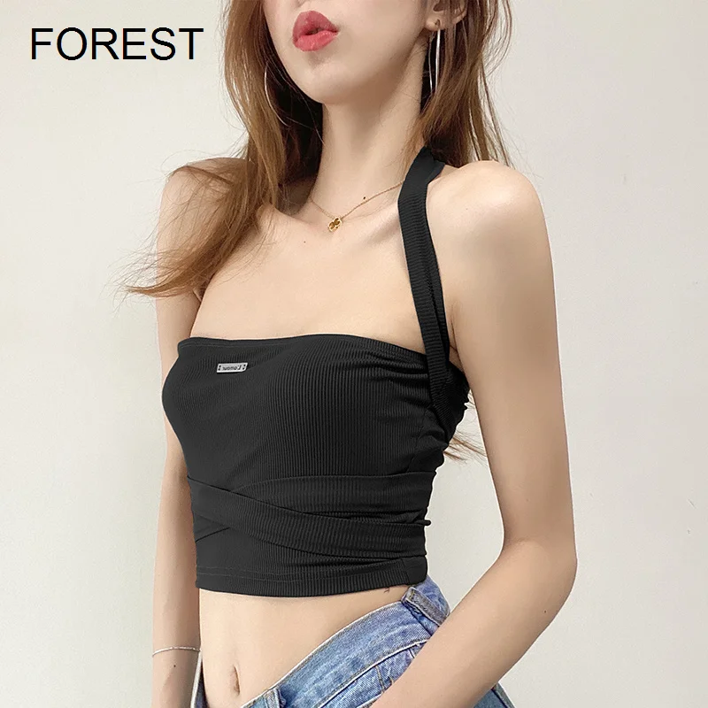 

Новинка 2022, Женский слинг в Корейском стиле, Маленькая женская слинг с открытым пупком и тонкой спиной