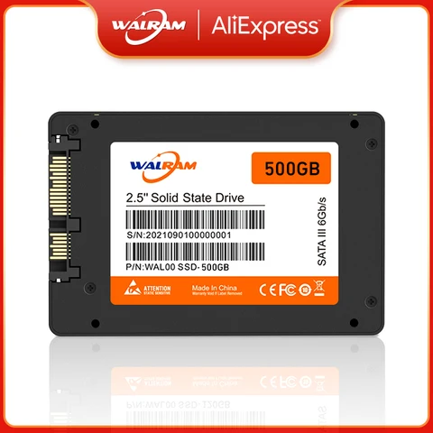 Внутренний твердотельный накопитель WALRAM SSD 500 Гб SSD 2,5 SATA3 SSD ТБ 512 ГБ 256 ГБ 128 ГБ 480 ГБ 500 Гб жесткий диск для ноутбука hdd ssd