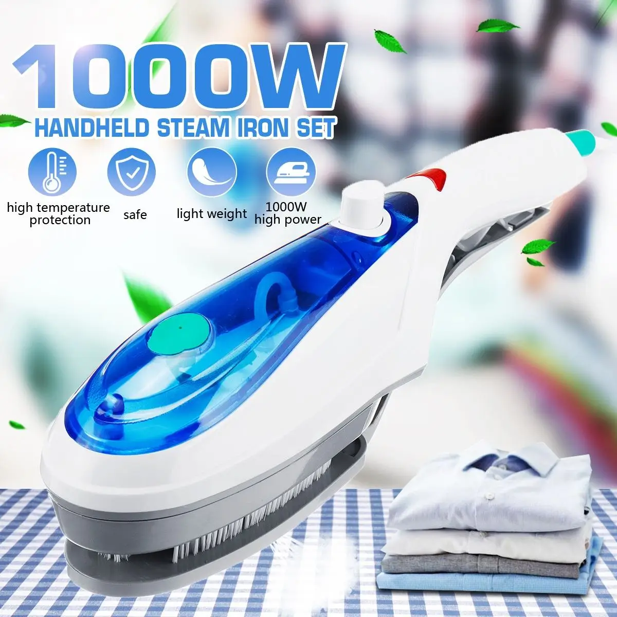 

1000W Handheld Garment Steamer Brush Portable Steam Iron For Clothes Generator Ironing Steamer EU/US/AU plug 110V-240V
