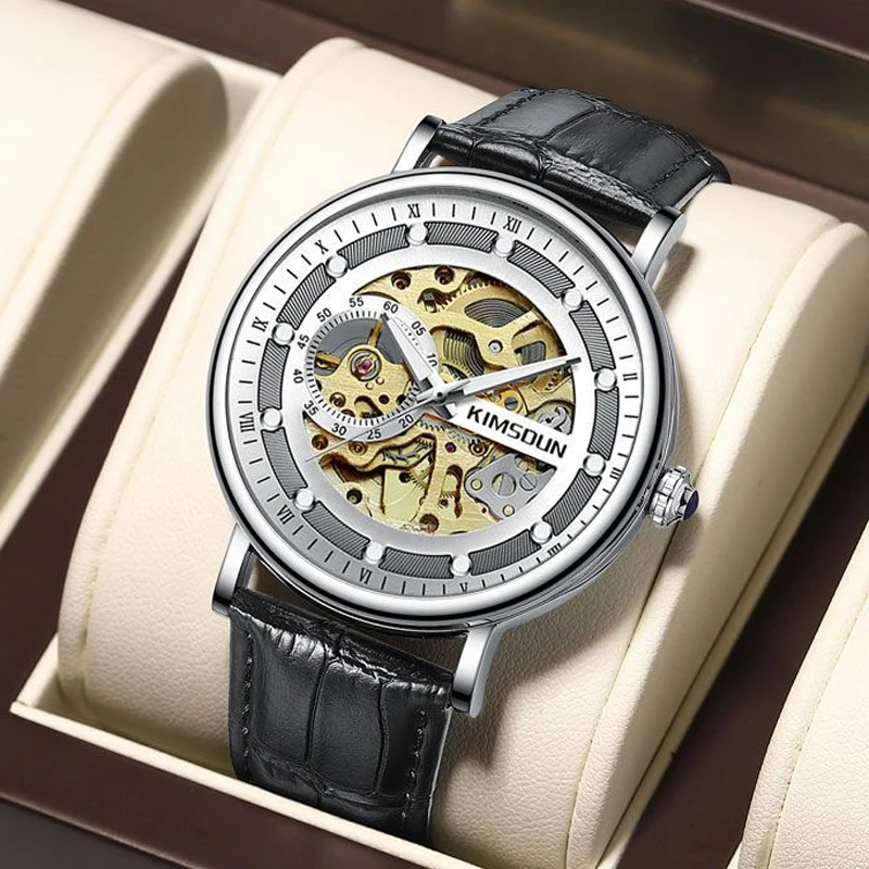 

Automatic Mechanical Wristwatch Luxury Military Watch For Men Hollow Skeleton Watches Man Bussiness Male Clock Reloj Hombre