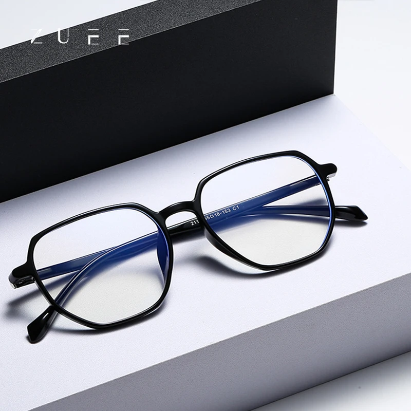 

ZUEE +1.0+1.5 to+4.0 Clear Finished Presbyopia Glasses Men Ladies Blue Light Blocking Black Glasses Prescription Reading Glasses