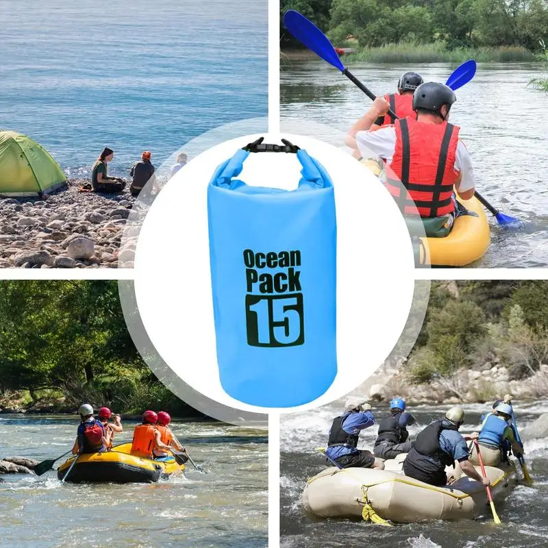 Плавающий сухой мешок для рафтинга 15 л безопасный поплавок ярких цветов каякинга
