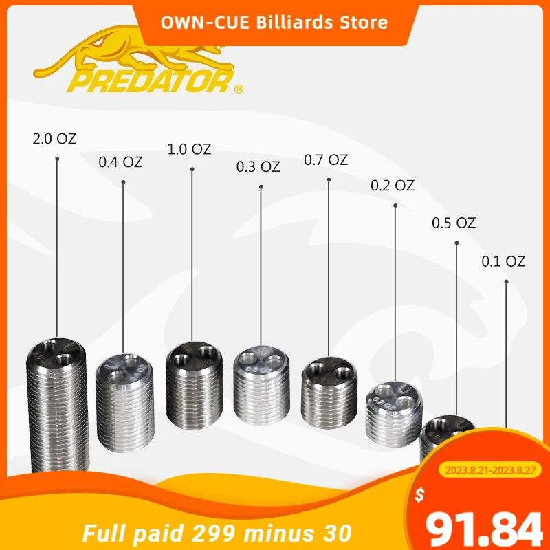 

PREDATOR Billiard Cue Weight Bolt Professional Adjust Weight 8 Pieces of Weight Bolt Durable Billiar Accessories Extension 2019