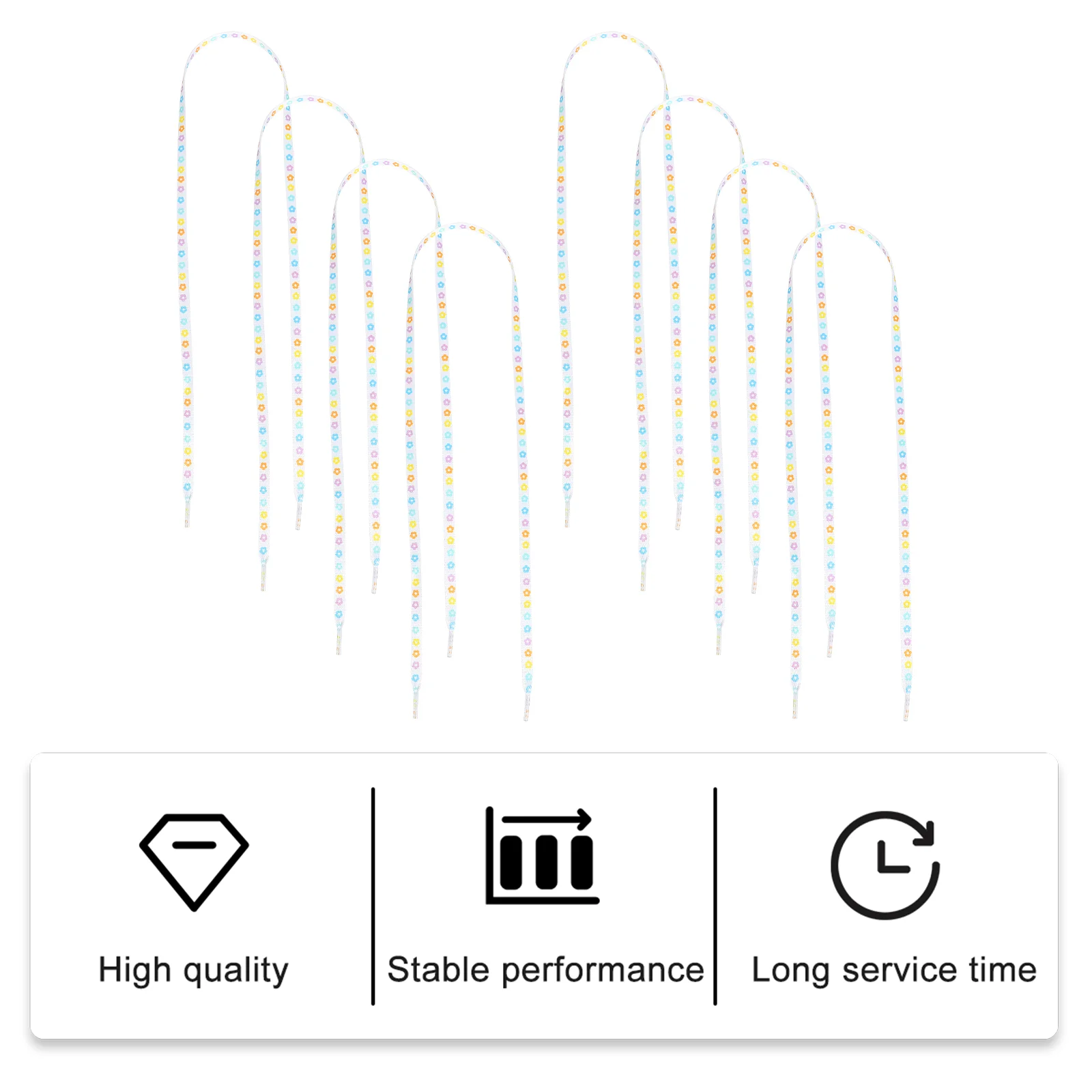 4 Pairs Rope Laces Running Shoe Laces Stretchy Laces Flower Shoelaces Shoe Laces Sneakers Flower Laces Flat Rope Shoelaces