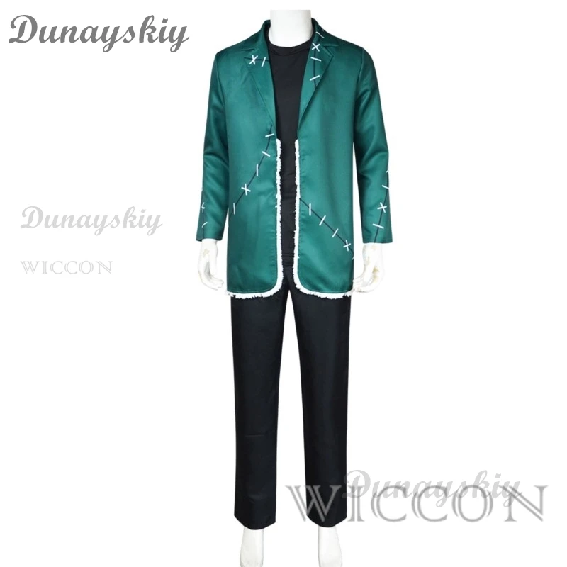 Зеленое пальто для косплея Франкенштейна Костюм Аниме научный необычный костюм