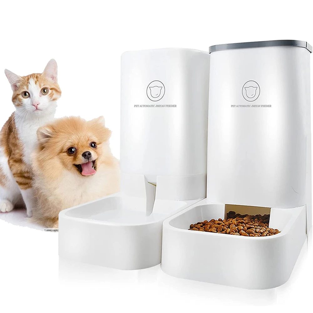 

3.8L Pet Automatic Feeder Dog Cat Feeding Bowl Drinking Fountain Durable Food Container Kitten Puppy Supplies Perro Comedero
