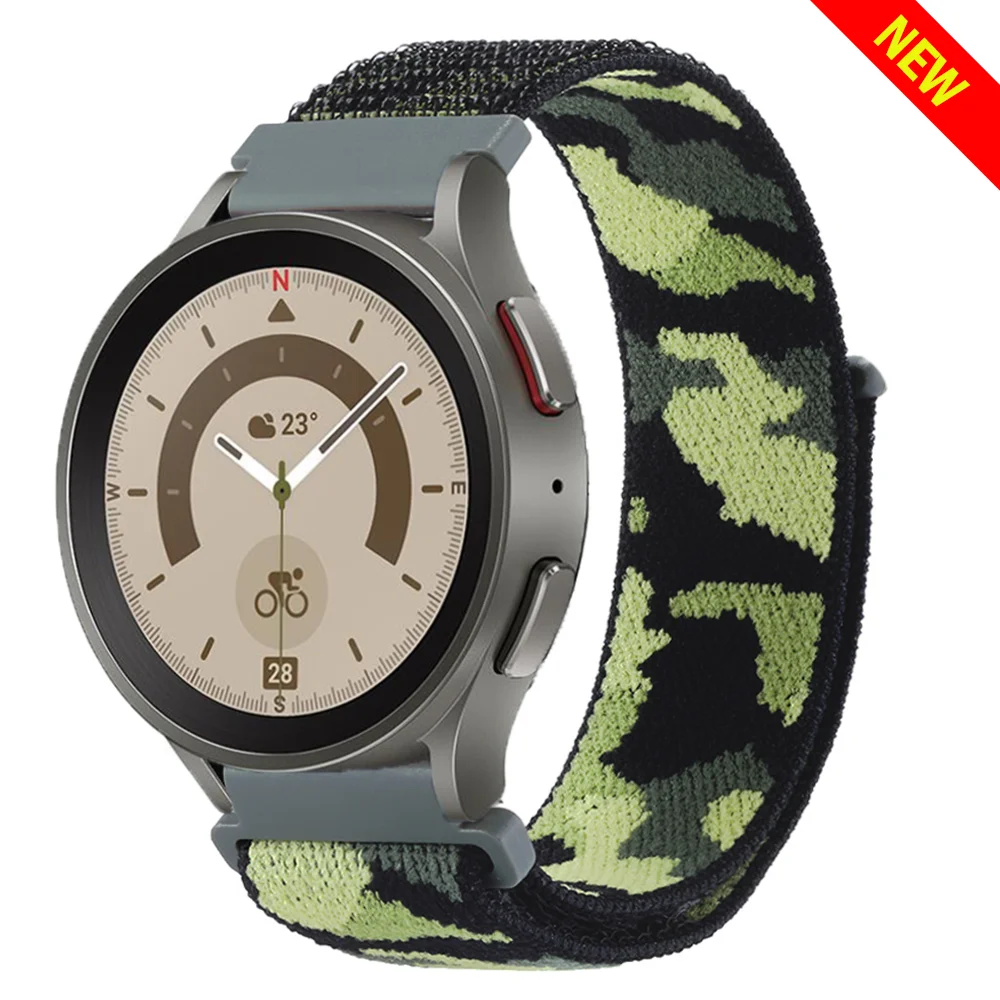 

Нейлоновая петля для Samsung Galaxy Watch 5/pro/4/Classic/active 2 44/40 мм ремешок 20 мм/22 мм Камуфляжный браслет huawei gt 3/3pro ремешок