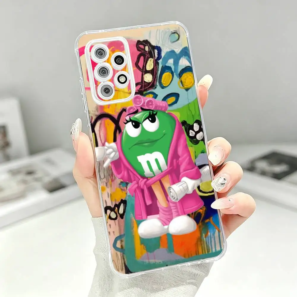 Забавный чехол для телефона с дизайном M&Ms, художественный, стильный, прозрачный, силиконовый, мягкий, для Samsung S30 S25 S24 S23 S22 S21 Ultra Plus (art.: 3920dbeba106d) - 3920dbeba106d