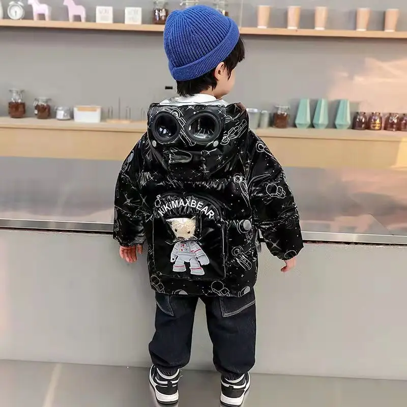 Aerospace bear children's winter cotton clothes 2120 new men's and women's waterproof wash free Plush Baby cotton clothes