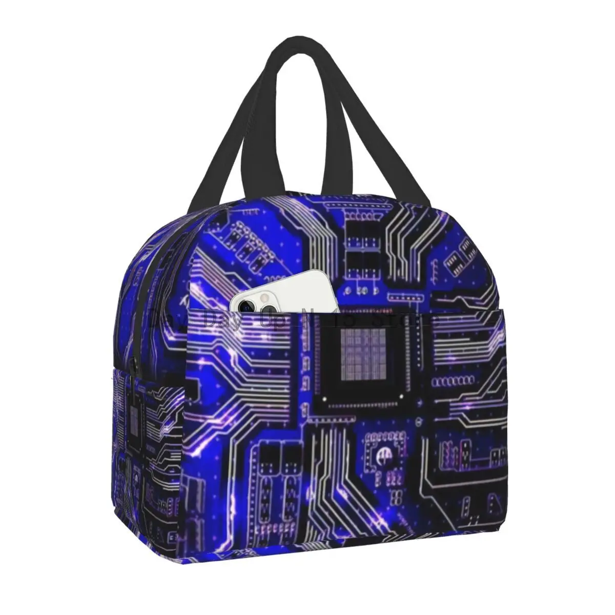 

Motherboards Art Thermal Insulated Lunch Bags Women Tech Savvy Nerds Resuable Lunch Container Outdoor Multifunction Food Box