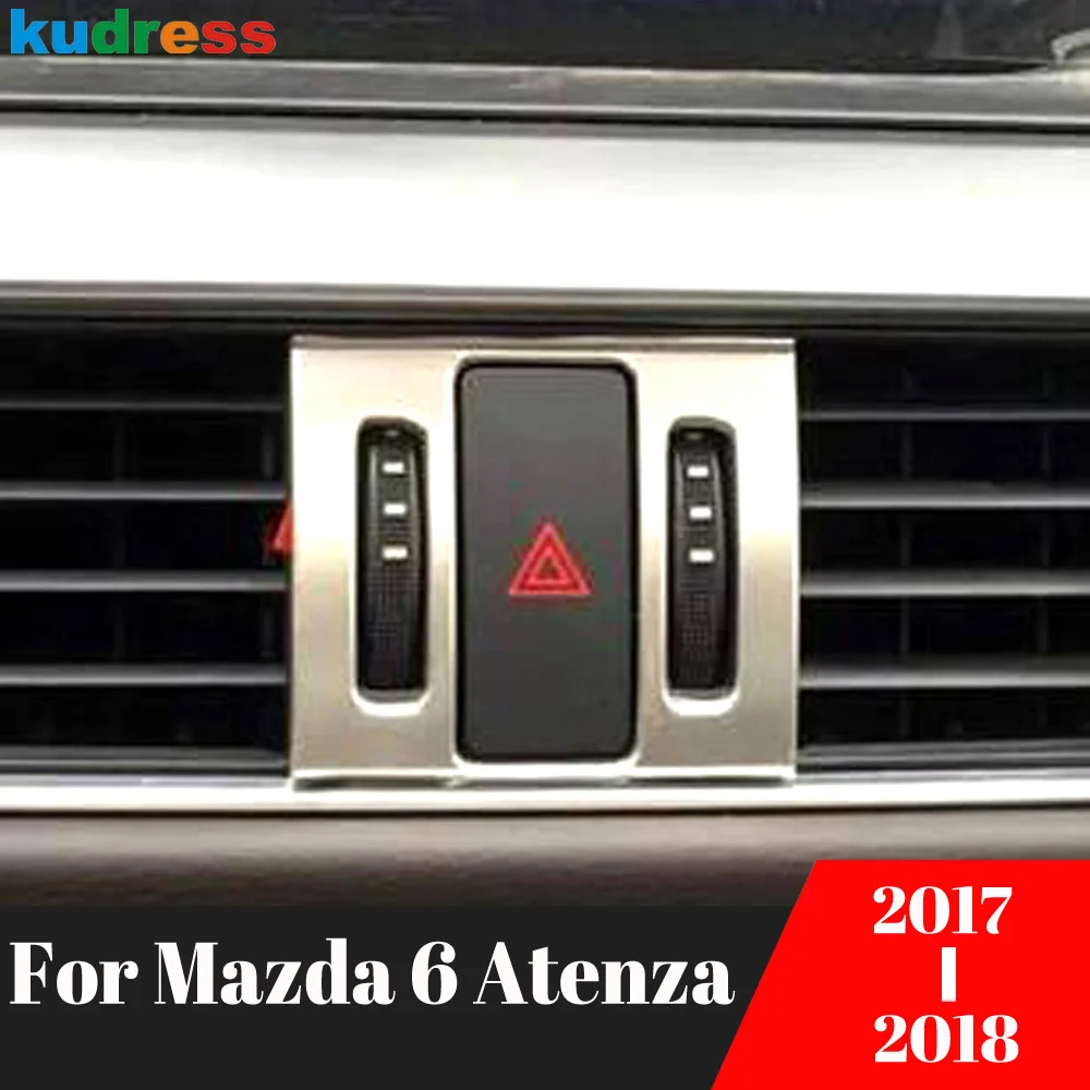 

Для Mazda 6 M6 Atenza 2017 2018 ABS матовая кнопка аварийного светильник в салоне автомобиля Панель рамка Крышка отделка стикер аксессуары LHD
