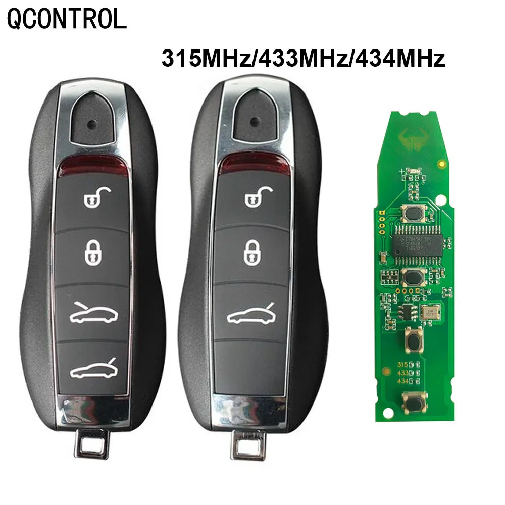 

QCONTROL 3/4 Button Non-unkeyless Remote Key Fob 315 /433/434MHZ Chip For Porsche Cayenne (2010+) Panamera(2010+) Macan(2010+)