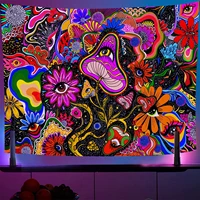 trippy mushroom tapestry wall art aesthetic tapestries psychedelic wall blanket for home bedroom living room dorm wall decor