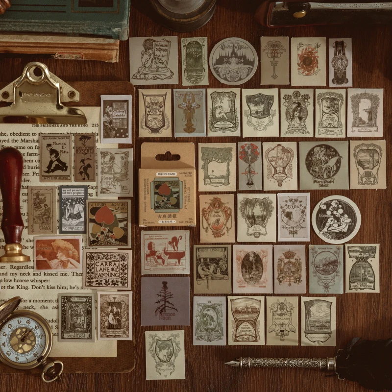 

45 шт., милые винтажные классические декоративные канцелярские принадлежности, планер, альбом для скрапбукинга «сделай сам», дневник, альбом...