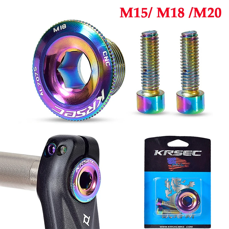 

MTB Crank Screw M15/18/20 Bicycle Crankset Bolt Cap for Shimano XT/XTR/SLX Crankset Road Bike Crank Arm Cover Bolts Cycling Part