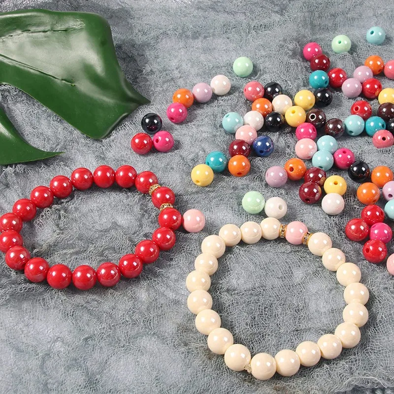 

Beaded Bracelet Necklace Jewelry Making Set,For Adult Girls,10Mm Variety Of Bright Colored Beads For All Holiday Seasons