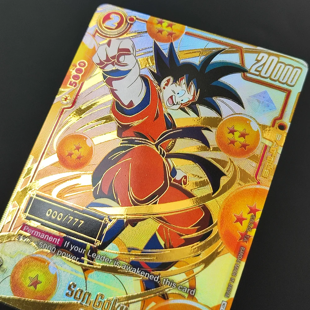 Фото Коллекционные карточки DIY Dragon Ball Super Fusion World: Сон Гоку FP-001, Сон Гохан (детство) FB01-140, Броли FB06-120. Анниме-игрушки. №5
