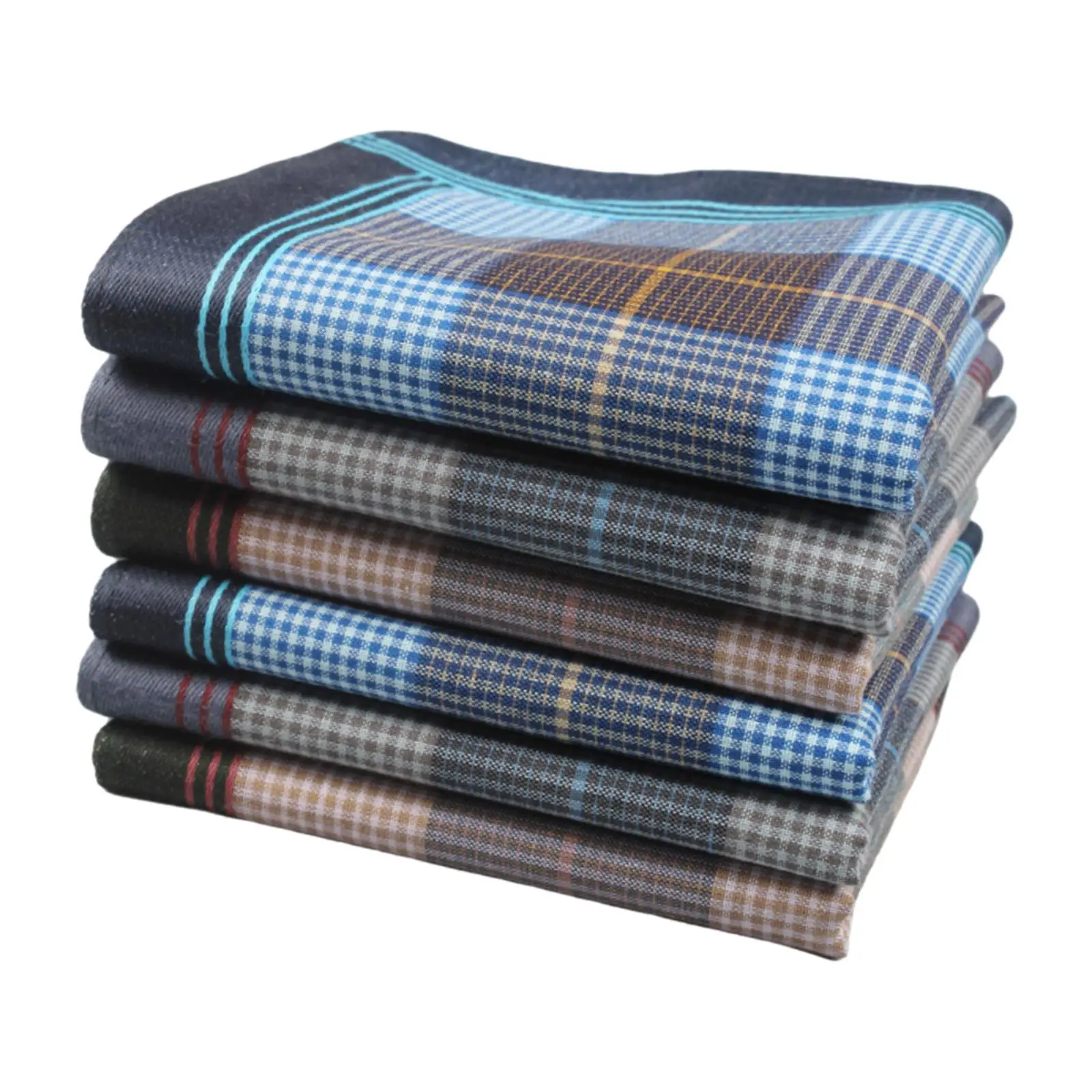 

6Pcs Women Men Handkerchief Hankies Gift Kerchief Pocket Square for Fathers Grandfathers Grandmothers Grooms Wedding