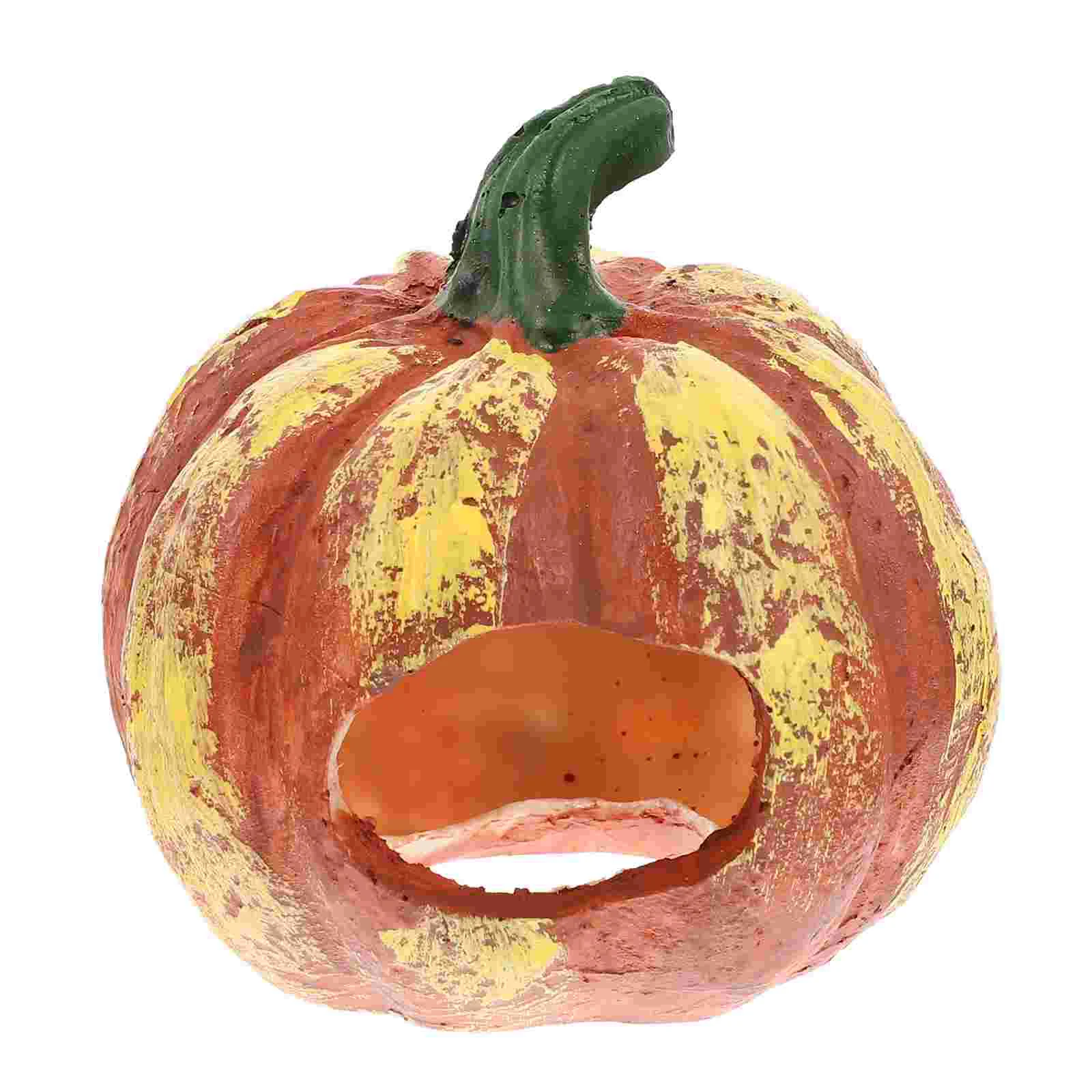 

Fish Aquarium Cave Tank Shrimp Decor Hideout Pumpkin House Ornament Small Bettahideaway Hiding Decoration Decorations Resin