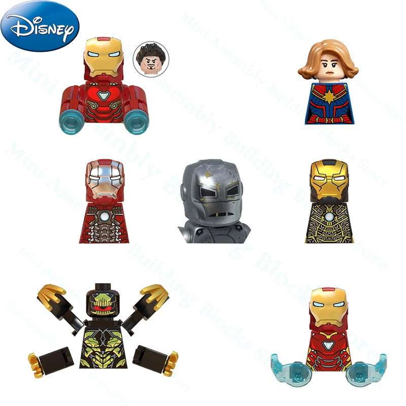 Конструктор «строительные блоки» Disney, фигурки героев Marvel, Железный человек, Капитан Marvel Outrider, сборные Игрушки для мальчиков, подарок