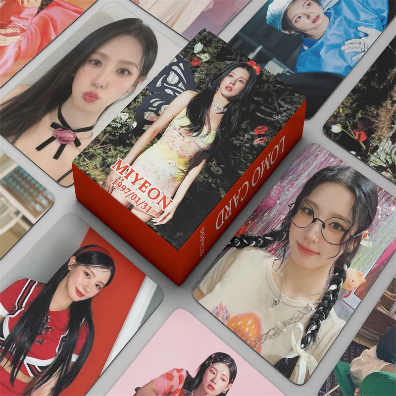 

55pcs/set Kpop GIDLE 4th ANNIVERSARY Album YUQI MINNIE Lomo Cards (G)I-DLE Girls I Burn Photo Card Minnie Postcard Fans Gift