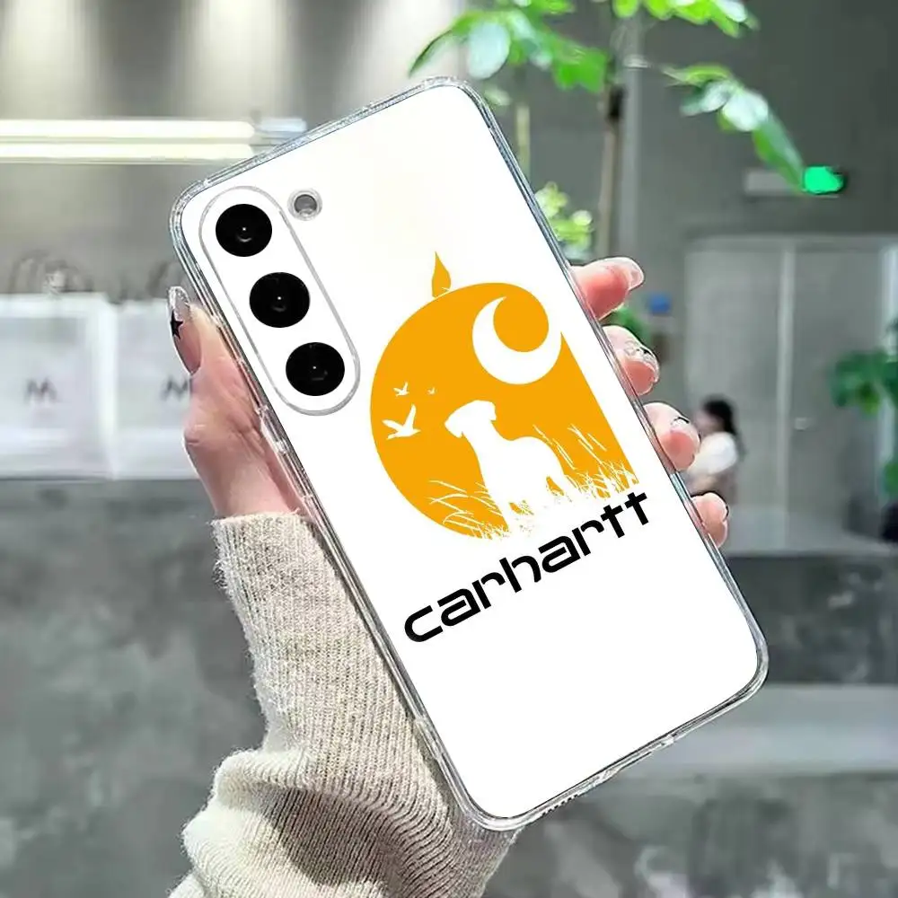 Фото Чехол для телефона Carhartt Logo L-Leather, силиконовый, мягкий, для Samsung Galaxy A73, A72, A71, A70, A53, A52, A51. №3