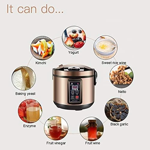 

Black Garlic Fermenter, Kimchi machine,Sweet Rice Wine Maker Full Automatic,Natto Maker,Yogurt Pot, FCC UL Listed