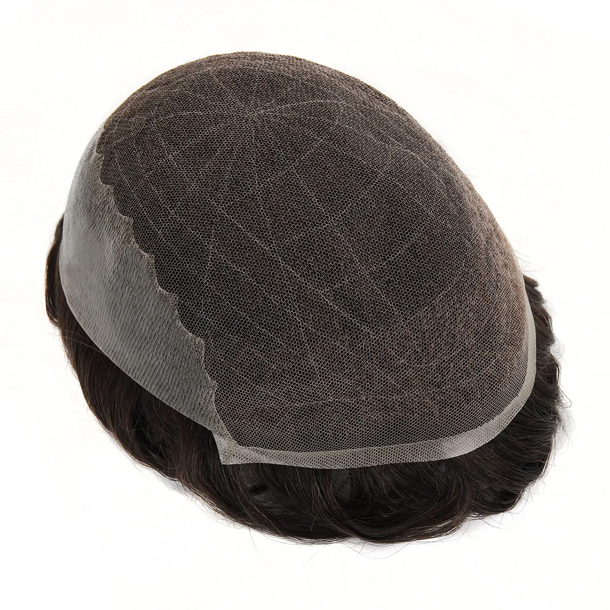Фото Topunique Bella Lace Toupee Мужчины Человеческие Волосы Мужской Парик Швейцарский Парик Фронта Шнурка С Пу Мужская Система Замены Волос Блок Воздухопроницаемость №4