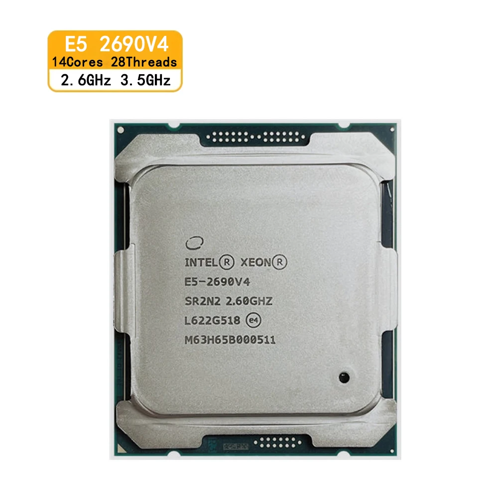 

Used Xeon E5 2690 V4 processor 2.6GHz Fourteen nuclei 35M 135W 14nm LGA 2011-3 CPU E5 2690V4 Free Shipping