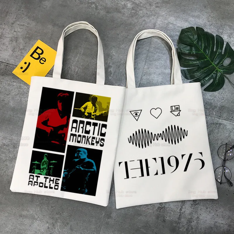 

Arctic Monkeys Rock Shopping Bag Grocery Shopper Jute Bag Shopping Tote Bag Shoping Reusable Bolsa Compra Sacolas