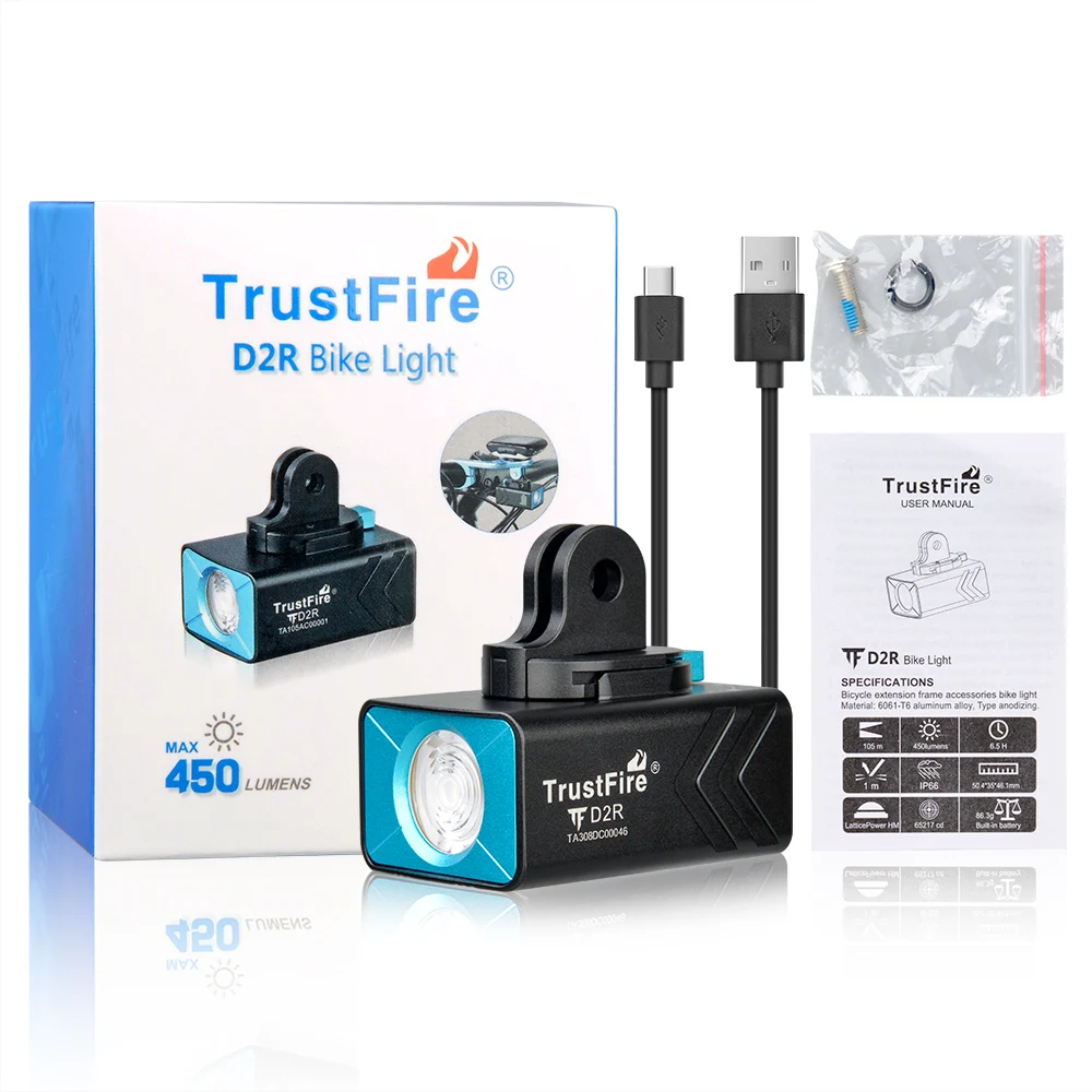 Фонарь для шоссейного велосипеда TrustFire D2R 450LM, аксессуары для горного велосипеда (art.: 3920dcf496515) - 3920dcf496515