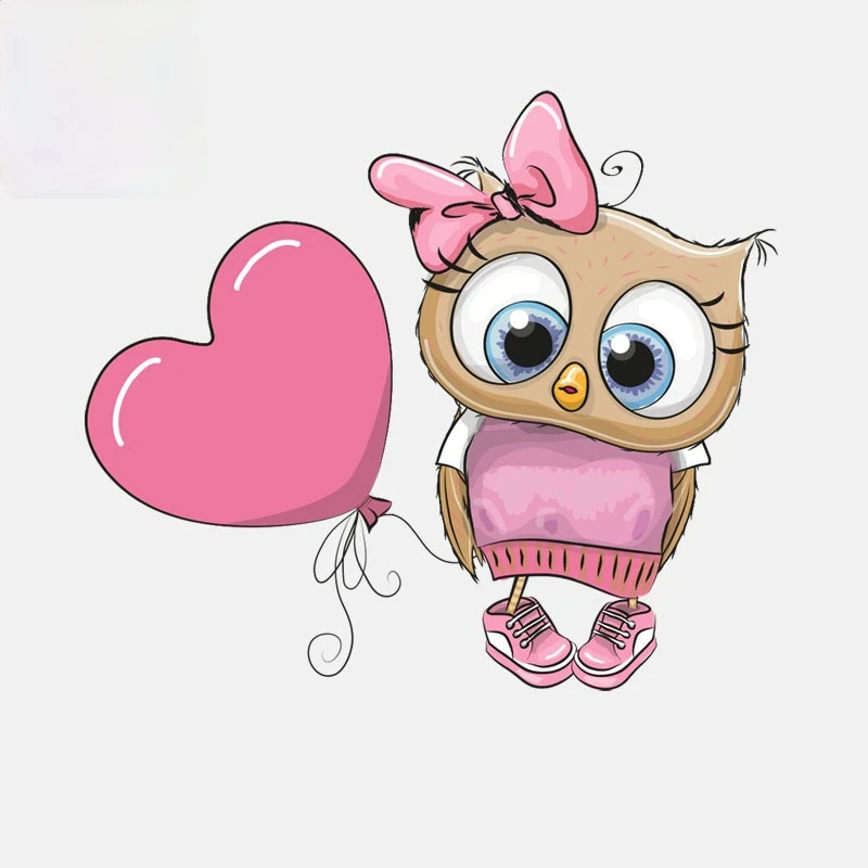 

Personality Interesting Fashion Cartoon Car Sticker Lovely Owl Girl Heart Balloon Waterproof Exterior Accessories PVC 13cmx11cm