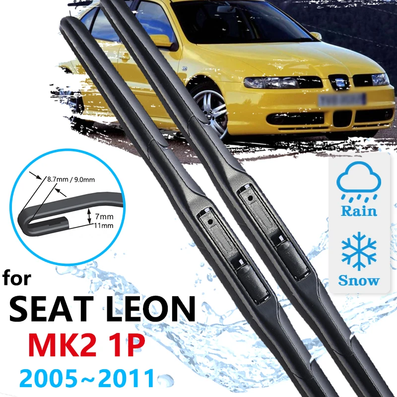 

Car Front Wiper Blades For Seat Leon MK1 1998 1999 2000 2001 2002 2003 2004 Windscreen Windshield Washer Brushes Car Accessories
